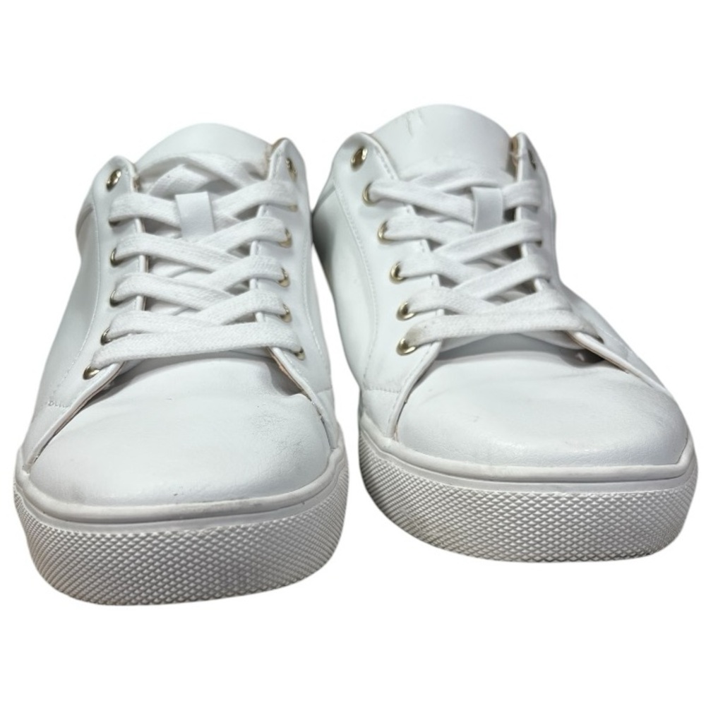 Loft  Lace Up Everyday White Leather Like Sneakers. - Picture 3 of 9